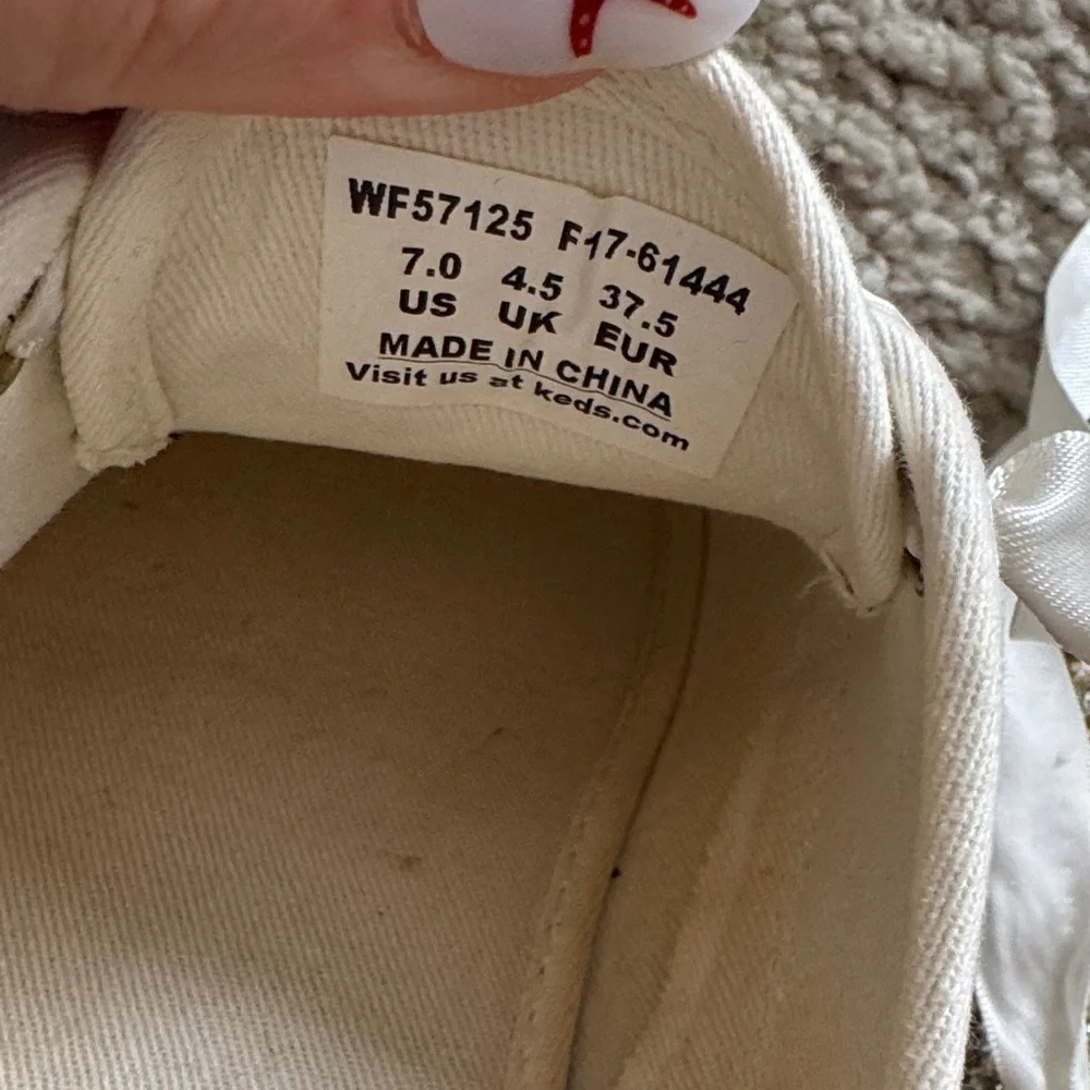 kate spade Glittered Lace-Up Sneakers in Gold and White
